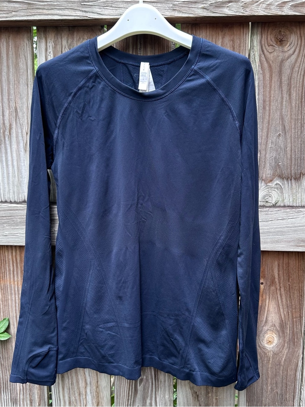 Athleta Navy Long-Sleeve Performance Tee
